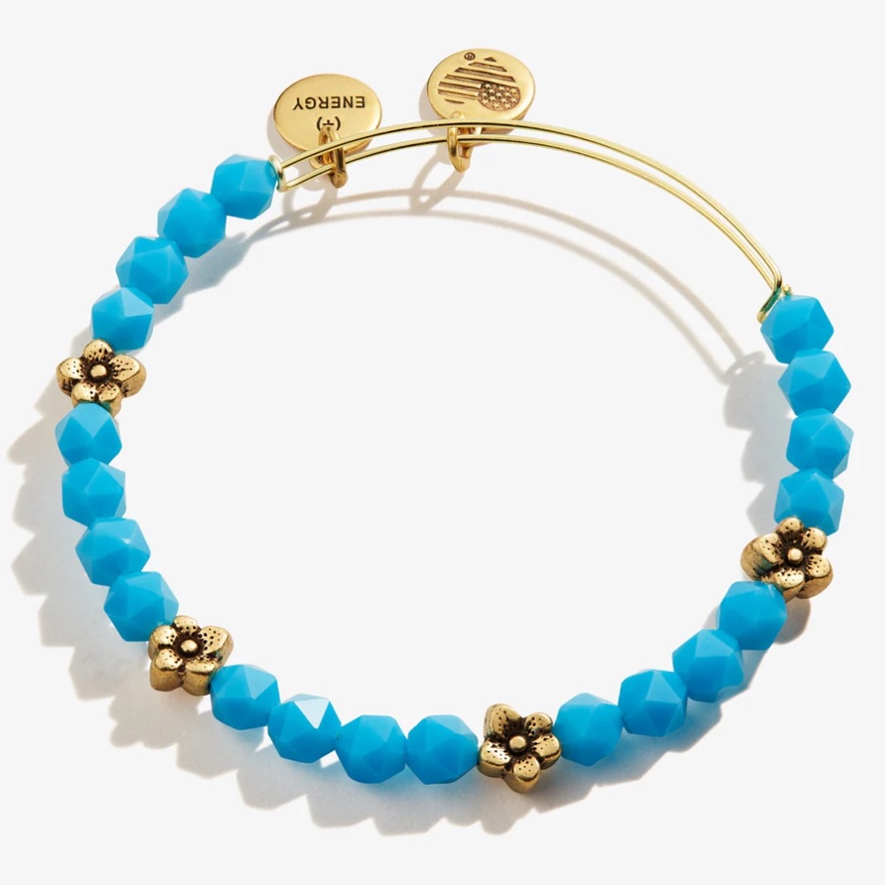 NWT Alex and Ani Daisy Beaded Bangle Bracelet - Picture 2 of 5